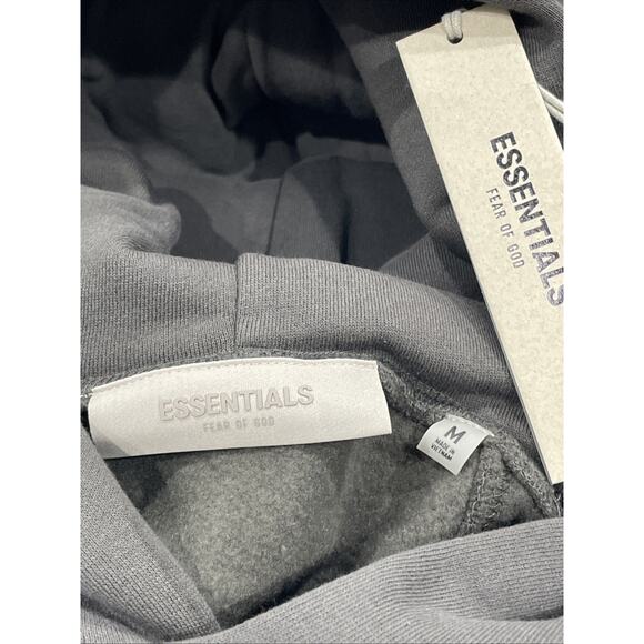 Essentials Fear Of God Hoodie Off Black Sz Medium NWT FAST SHIPPING - Picture 5 of 7